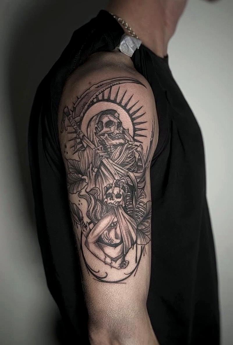 Grim Reaper tattoo — Bilbao walk-ins available