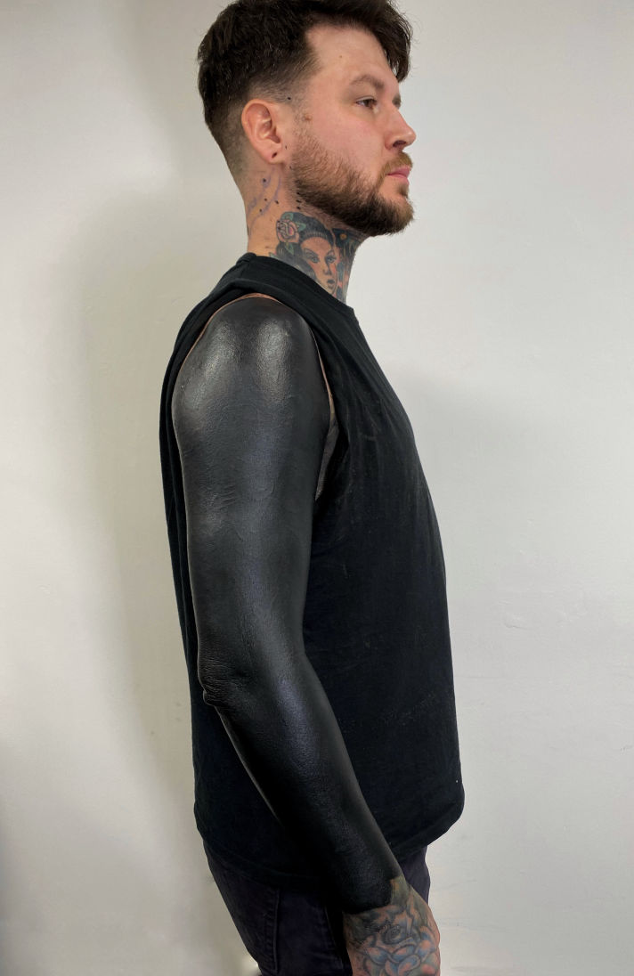 Fresh blackout tattoo sleeve